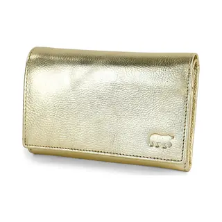 Bear Design Sweety Leren Overslagportemonnee - Champagne