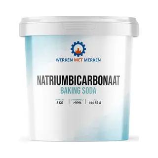 Werken met Merken Baking Soda - Natriumbicarbonaat / Ph-verhoger - Emmer, 8 Kg