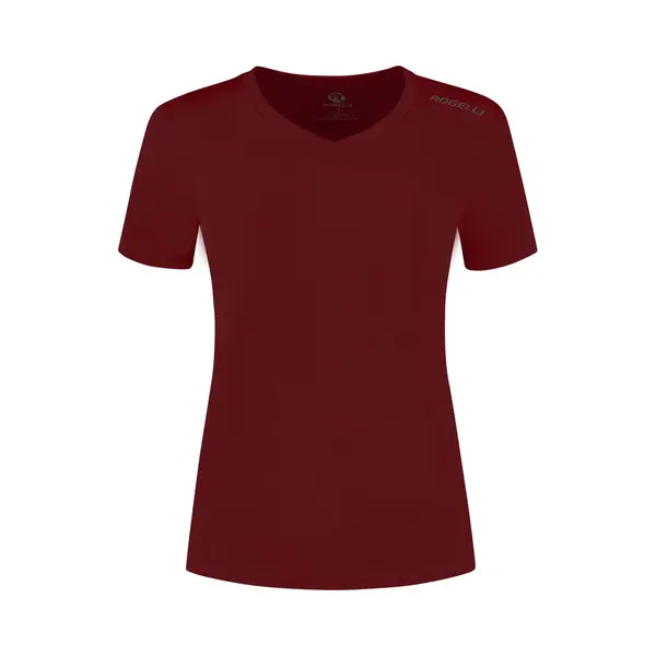 Rogelli Sportshirt Dames Korte Mouwen - Hardloopshirt - Bordeaux - Xxl thumbnail