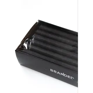 Dinerkaars 2, 1 X 19, 5 Cm - Kaarsen - Kaars - Zwart - Branded By - Druipen En Walmen Niet - 6 Branduren