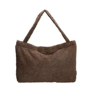 Beagles Navarra Shopper Schoudertas Mommy Tas Verzorgingstas Teddy Soft Trendy Tas - Tote Bag - Dames Tas - Donkertaupe