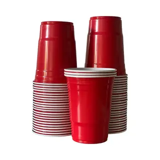 Beerpong Bekers - Bierpong - American Cups - Red Cups - 50 Stuks - 550 Ml