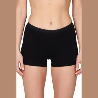 Beeren 2-pack Panty Softly - Dames Short - Vrouwen Onderbroek - Ondergoed - Katoen - Badstof Kruisje - Xl - Zwart