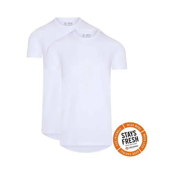 Rj Bodywear Everyday Roermond T-shirt (2-pack) - Heren T-shirt - Wit thumbnail