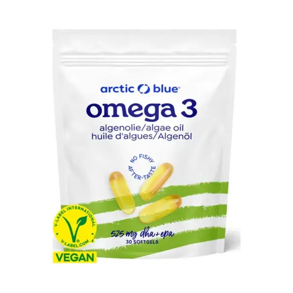 Arctic Blue Vegane Omega 3 Kapseln - 30 Stück - Algenöl – Hochdosiert Mit Dha +Epa – Aus Nachhaltigem, Kontrolliertem Anbau Und Frei Von thumbnail