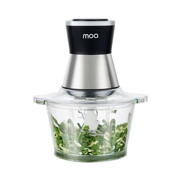 Moa Hakmolen Elektrisch - Food Chopper Xl - Pfas- & Bpa-Vrij - 2L Glazen Kom - Hakmolen Elektrisch - 350W - 4 Messen - Rvs thumbnail