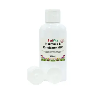 Berivita Neemolie Met Emulgator Mix 100ml - Wateroplosbaar - Pure Neem Olie Met Emulgator Om Neem Spray Te Maken Voor Mens, Dier En Plant - Direct Te Gebruiken
