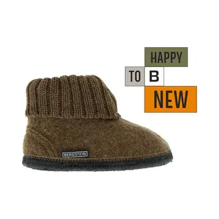 Bergstein Cozy Sloffen - Pantoffels Voor Dames, Heren En Kinderen - 100% Zuiver Scheerwol - Brown