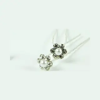 Hairmode Haarpinnen Parel Middel Met Strass