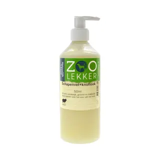 Zoolekker Schapenvet+knoflook - 500ml - Ondersteunende Olie - Hond En Kat