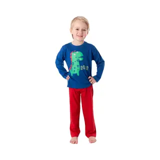 Amantes Pyjama Jongens Blauw Dino - Maat 104/110