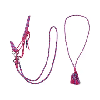 Qhp - Touwhalster & Neckrope Liberty - Fuchsia - Shetlander