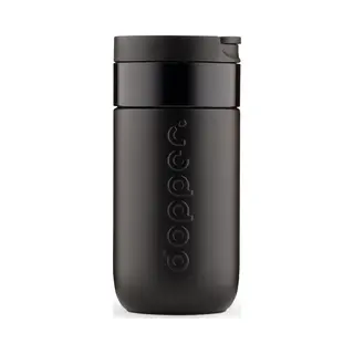 Dopper Travel Mug Thermobecher 300 Ml Blazing Black - Auslaufsicherer Isolierbecher Für Kohlensäurehaltige Getränke, 6h Warm / 20h Kalt, 90%