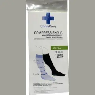 Solvacare Compressiekous Zwart S 19 - 23 Cm 1 Paar