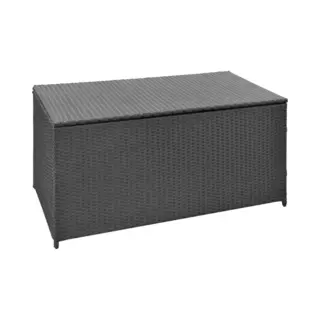 VidaXL Garten-Auflagenbox Schwarz 120x50x60 Cm Poly Rattan