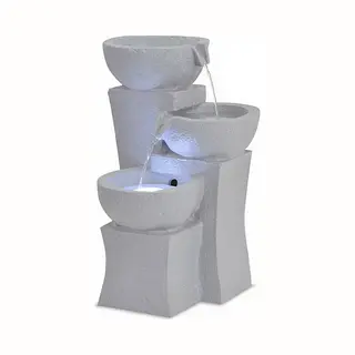 VidaXL - Binnenfontein - Met - Led-verlichting - Polyresin