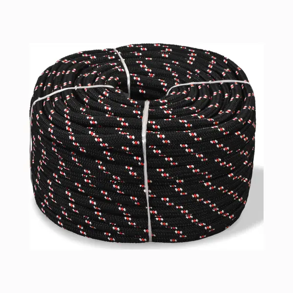 'vidaXL Marine Rope In Black - Weatherproof And Wear-Resistant Polypropylene Rope Ideal For Sailing, Boating, And Yachting - 14mm Thickness, 50m thumbnail