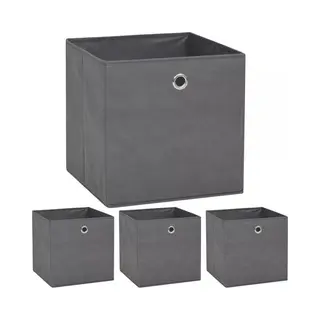 VidaXL - Opbergboxen - 4 - St - 32x32x32 - Cm - Nonwoven - Stof - Grijs