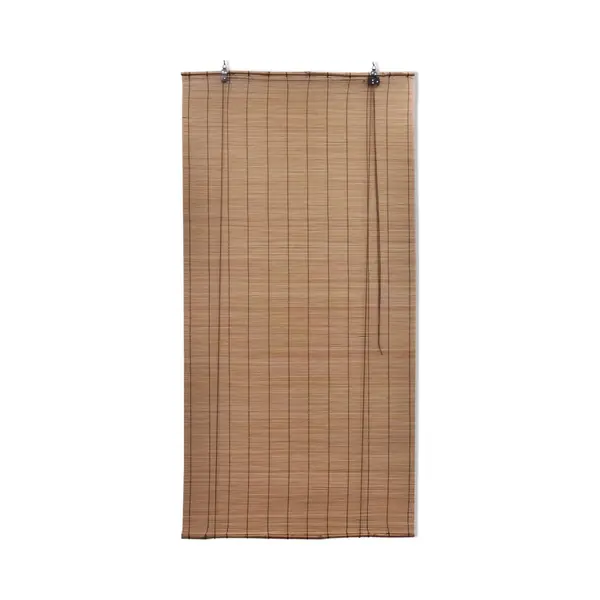 Roller Blind Bamboo 140x220 Cm Brown Vidaxl thumbnail