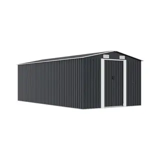 Gerätehaus 257x489x181 Cm Metall Anthrazit - Vidaxl