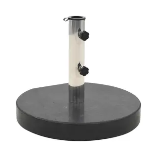 Parasol Base Granite 28.5 Kg Round Black Vidaxl
