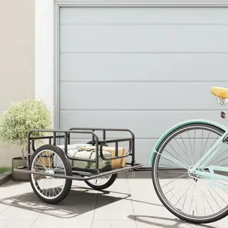 VidaXL - Fietstrailer - 130x73x48, 5 - Cm - Staal - Zwart