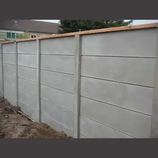 Betonzaun Grau Einseitig 200x193cm