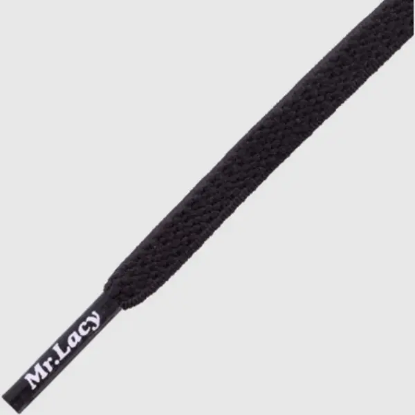 Mr. Lacy - Schoenveter - Flexies - Plat - Zwart - Elastische Veters - Lengte70 Cm thumbnail