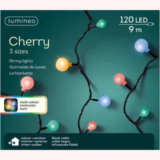 Lumineo Feestverlichting - Gekleurd - 120 Led Lampjes - 9 Meter - Twinkle - Lichtsnoeren - Buiten Verlichting - Kerstverlichting
