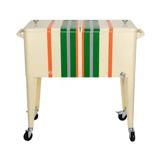 Zuiver Cooler Be Cool Koelbox/ Koelwagen Tuin Stripes Lemon - Meerkleurig