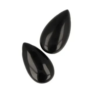Ruben Robijn Obsidiaan Zwart Edelsteen Druppel Hanger