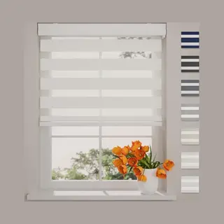 Dtch® Duo Rolgordijn - Splendid - Lichtdoorlatend - Sneeuw Wit - 90 X 240 Cm
