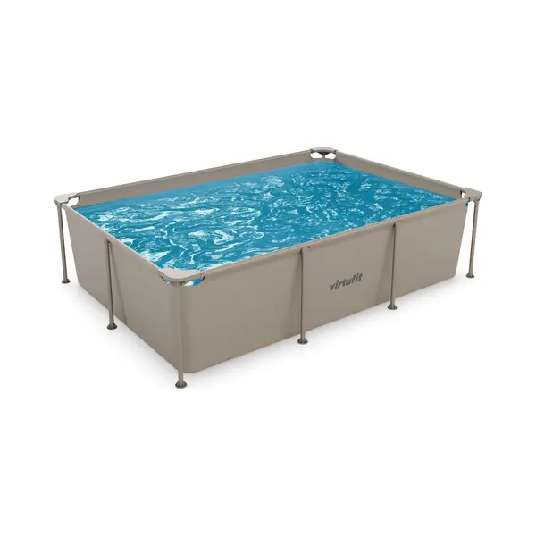 VirtuFit Rechthoekig Zwembad - 260 X 180 X 66 Cm - Beige thumbnail