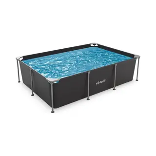 VirtuFit Rechthoekig Zwembad - 260 X 180 X 66 Cm - Antraciet