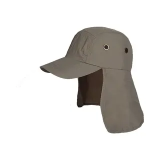 Hatland - Uv Pet Met Nekbescherming Voor Heren - Tropic - Olijfgroen - Maat Onesize