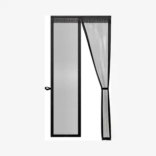 O'Daddy Deurgordijn Deluxe Fiber - Magnetisch Vliegengordijn - Voor Nieuwbouw En Standaard Deuren - Eenvoudige Installatie - Zwarte Hor - 100x210 Cm