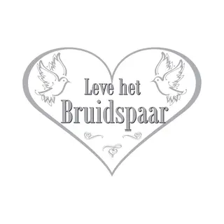 Folat Deurbord Bruidspaar - 47 X 33 Cm - Karton - Huwelijk Feest Versiering