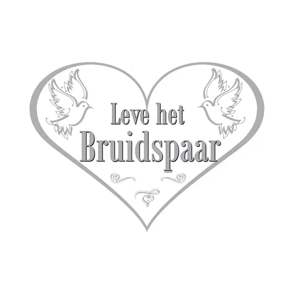 Folat Deurbord Bruidspaar - 47 X 33 Cm - Karton - Huwelijk Feest Versiering thumbnail