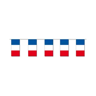 Frankrijk Slinger - 4 Meter - Papier - Franse Vlag - Vlaggetjes - Landen - Supporter Feestartikelen - Landen Decoratie/versiering