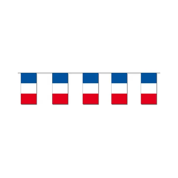 Frankrijk Slinger - 4 Meter - Papier - Franse Vlag - Vlaggetjes - Landen - Supporter Feestartikelen - Landen Decoratie/versiering thumbnail
