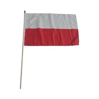 Luxe Zwaaivlag Polen - 30 X 45 Cm - Op Stok - Landen Versiering - Handvlaggen - Supporters