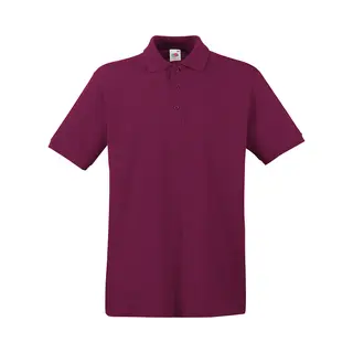 Fruit Of The Loom Poloshirt Premium - Bordeaux Rood - Heren - Katoen - 180 Grams L