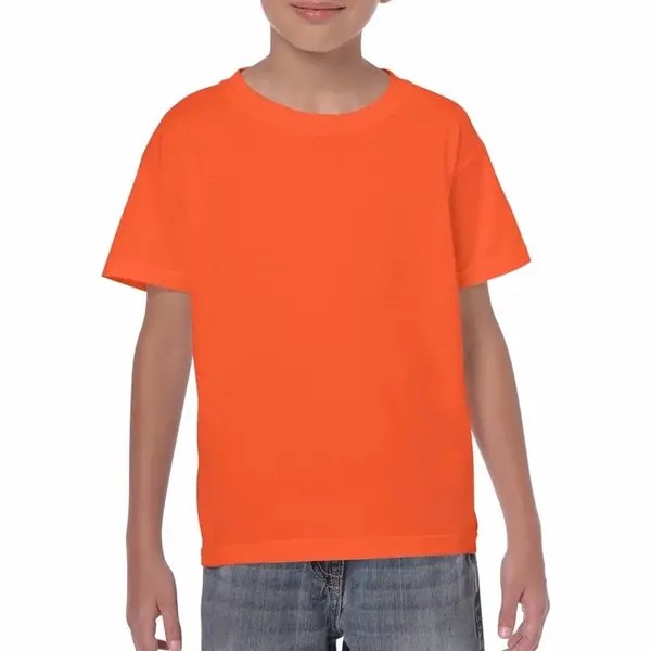 Gildan Oranje Kinder T-shirts - 150 Grams - 100% Katoen - Jongens En Meisjes - Koningsdag / Ek Wk Voetbal - Normale Pasvorm 122/128 thumbnail