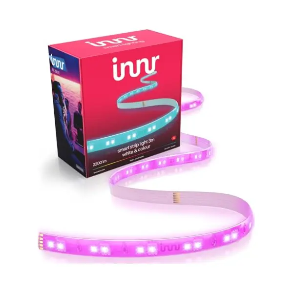 Innr Zigbee Lightstrip, Werkt Met Hue* (hub Vereist), Premium Rgbw Led-strip, Ultra Helder 2200 Lm, Diep Dimbare Indirecte Verlichting, 3 M thumbnail