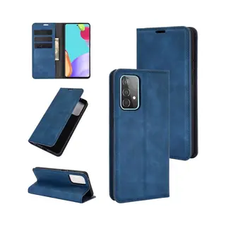 MobyDefend Hoesje - Geschikt Voor Samsung Galaxy A52 / A52s - Luxe Wallet Bookcase (Magnetische Sluiting) - Blauw