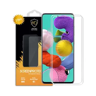 2-Pack MobyDefend Screenprotectors - Geschikt Voor Samsung Galaxy A51 - Case-Friendly Screensavers - Gehard Glas