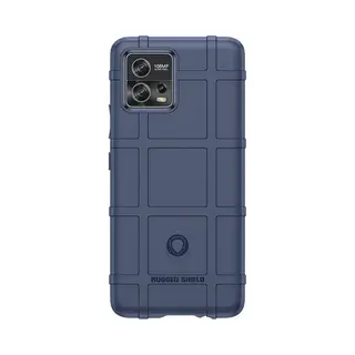 MobyDefend Hoesje - Geschikt Voor Motorola Moto G72 - Rugged Shield Tpu Backcover - Blauw
