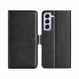 MobyDefend Hoesje - Geschikt Voor Samsung Galaxy S23 - Luxe Wallet Book Case (Sluiting Zijkant) - Zwart