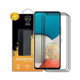 3-Pack MobyDefend Screenprotectors - Geschikt Voor Samsung Galaxy A53 - Screensavers Met Zwarte Randen - Gehard Glas