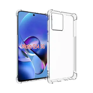 MobyDefend Hoesje - Geschikt Voor Motorola Moto G54 - Transparante Shockproof Tpu Backcover - Verstevigde Hoeken - Volledig Doorzichtig
